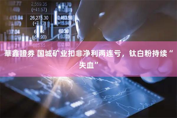 華鑫證券 国城矿业扣非净利两连亏，钛白粉持续“失血”