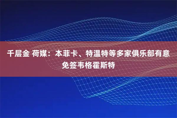 千层金 荷媒：本菲卡、特温特等多家俱乐部有意免签韦格霍斯特